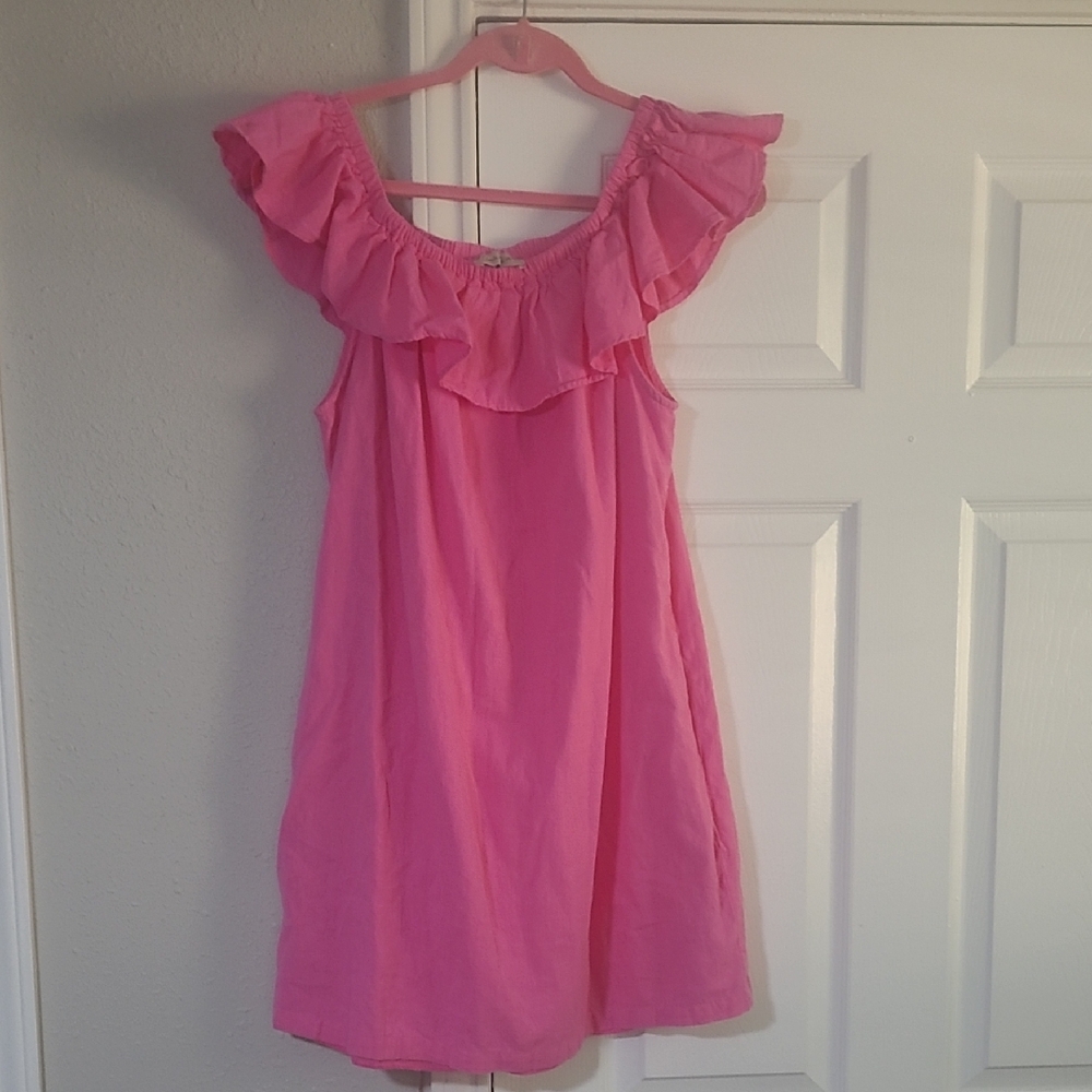 Charlie Paige Pink Ruffle Mini Dress
